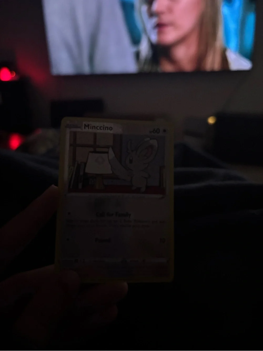 Pokemon Minccino Trading Card - White and Gray